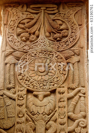 Floral Design on Column at Sanchi 63190761