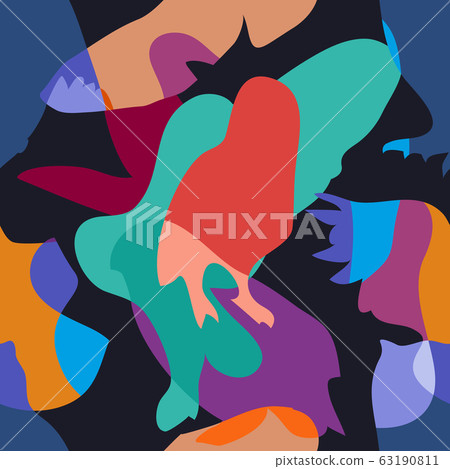 Seamless pattern with birds silhouettes. Seamless pattern with birds silhouettes. 63190811