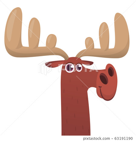 Cool cartoon moose character. Vector moose Cool cartoon moose character. Vector moose 63191190