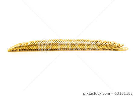 A lot of gold coin stacking on the floor in 63191192