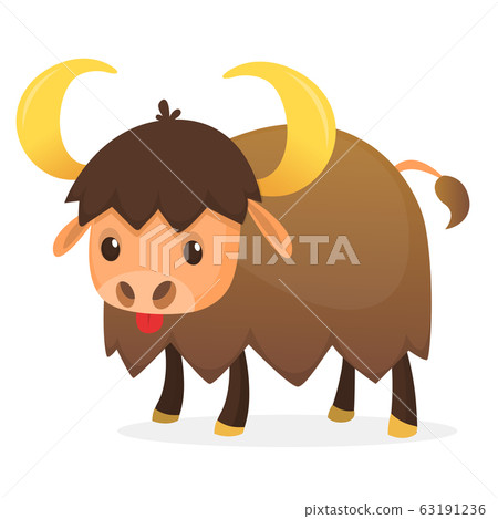 Vector illustration of Cartoon Buffalo - Stock Illustration [63191236 ...