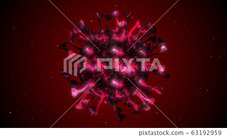 Coronavirus COVID-19 Alert SOS. Pandemic virus medical health risk, immunology, virology, epidemiology concept. Microscope virus background 63192959