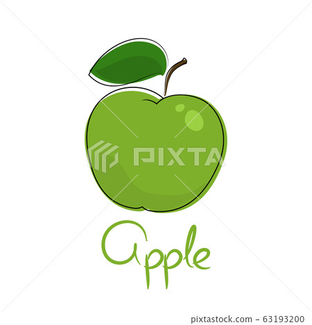 Apple isolated on white background 63193200