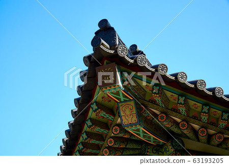 韓國傳統房屋的屋頂 63193205