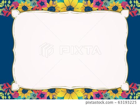 Retro sunflower background material summer... - Stock Illustration  [63193225] - PIXTA