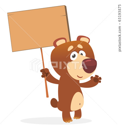 Cartoon funny brown bear Cartoon funny brown bear 63193875
