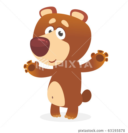 Cartoon funny brown bear Cartoon funny brown bear 63193878