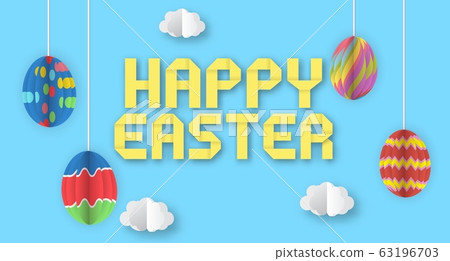Happy easter banner template. Happy easter banner template. 63196703