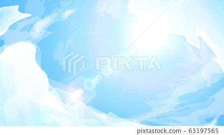 Blue sky and sun background illustration_16: 9 Blue sky and sun background illustration_16: 9 63197565