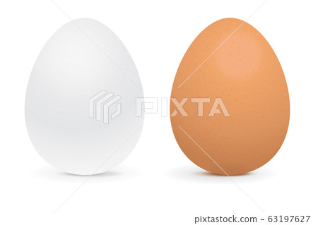 White and brown eggs White and brown eggs 63197627