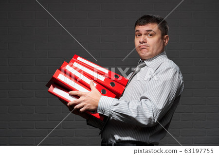 Very busy businessman closeup portrait, posing Very busy businessman closeup portrait, posing 63197755