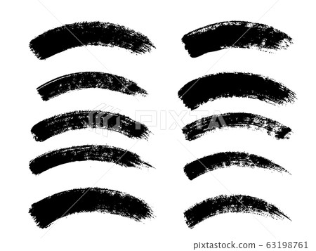 Painted grunge stripes set. Black labels, background, paint texture. Brush strokes vector. Handmade design Painted grunge stripes set. Black labels, background, paint texture. Brush strokes vector. Handmade design 63198761