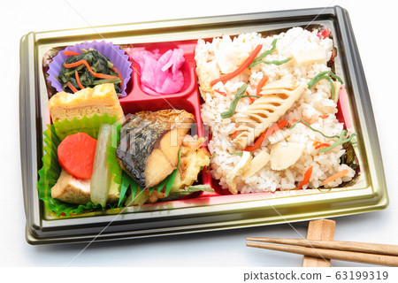 Bamboo shoots cooked rice lunch 63199319