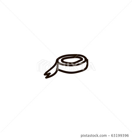 Roll of clear transparent sticky tape isolated on 63199396