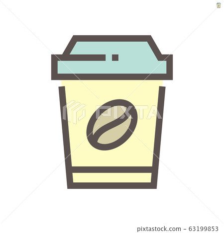 Coffee in plastic cup vector icon design for food 63199853