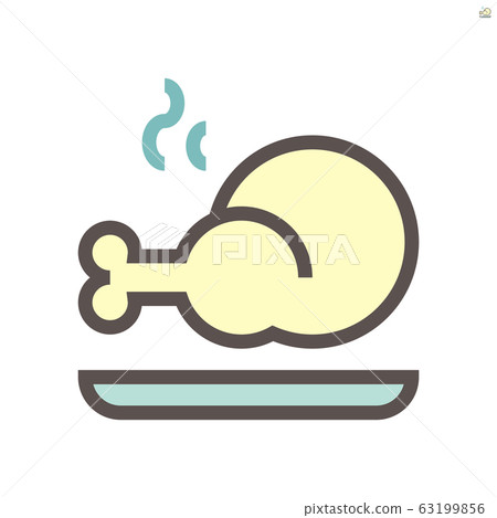 Grilled chicken vector icon design for food 63199856