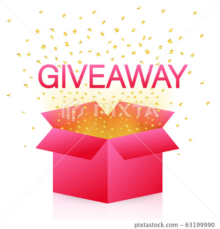 Gift box giveaway isolated icon social media Vector Image