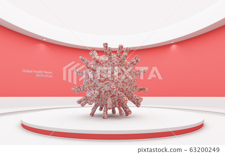 Abstract virus strain model of 2019-nCov concept Abstract virus strain model of 2019-nCov concept 63200249