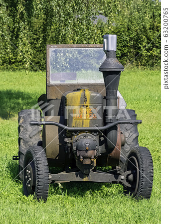 Vintage German tractor Lanz Bulldog in Choczewo, Pomerania, Poland 63200765