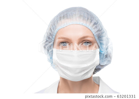 Lady doctor in face mask Lady doctor in face mask 63201331