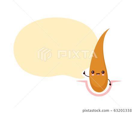 Strong healthy hair with speech bubble character 63201338