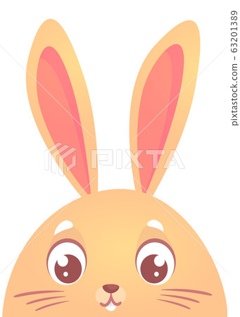 White rabbit cartoon. Vector illustration  63201389