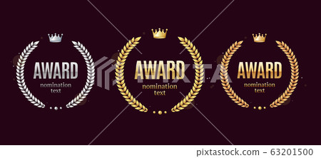 Realistic Detailed 3d Laurel Wreath Award... - Stock Illustration ...