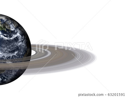 Planet Earth with ring isolated on white Planet Earth with ring isolated on white 63201591