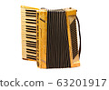 Retro accordion isolated on white background 63201917