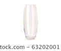 Empty glass vase, isolated on white background 63202001