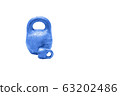 vintage kettlebell in blue on a white background 63202486