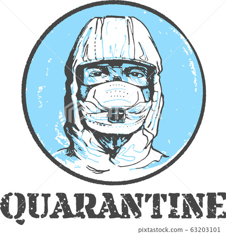 A doctor in a respirator mask and goggles A doctor in a respirator mask and goggles 63203101