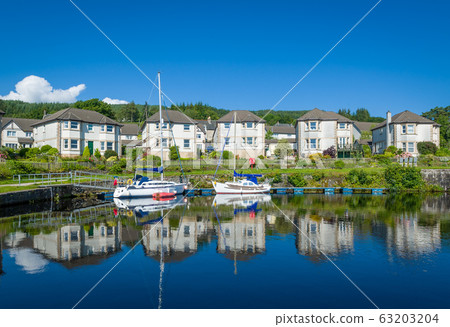 Small sailing boats in Ardrishaig 63203204