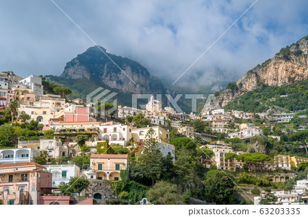 Amalfi coast landscapes - Positano village 63203335