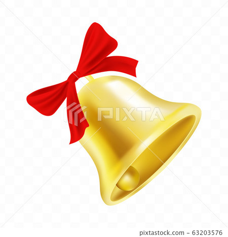 Vector antique golden Christams golden bell. 63203576
