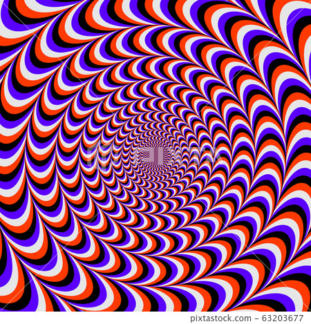 rounded color optical illusion. wzves design 63203677