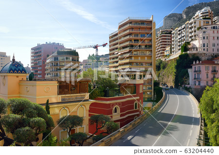 View of Monaco cityscape. Cote d'azur. View of Monaco cityscape. Cote d'azur. 63204440