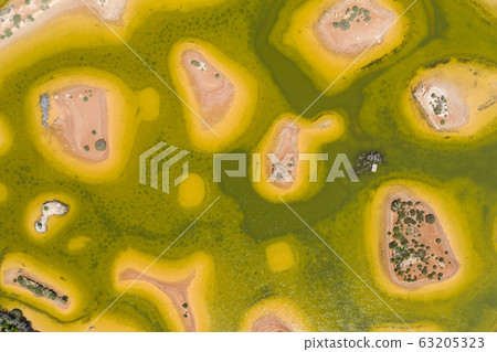 Aerial view of the  Ghadira Natur Reserve,Malta 63205323