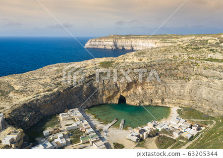 Dwejra is a lagoon of seawater on the island of 63205344