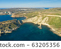Aerial view of nature landscape of Ghajn Tuffieha 63205356
