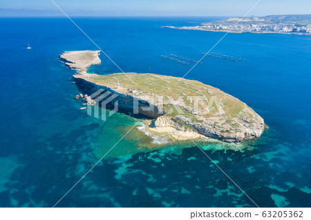 Aerial view of the St Pauls Island off the north Aerial view of the St Pauls Island off the north 63205362