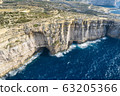 Aerial view of Sea Tunnel near Azure window. 63205366
