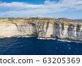 Aerial view of Sea Tunnel near Azure window. 63205369