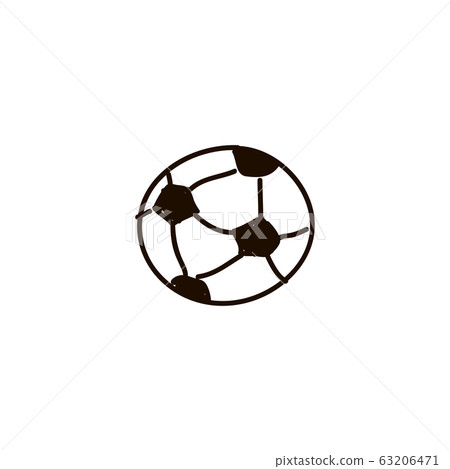Simple style football soccer ball isolated Simple style football soccer ball isolated 63206471
