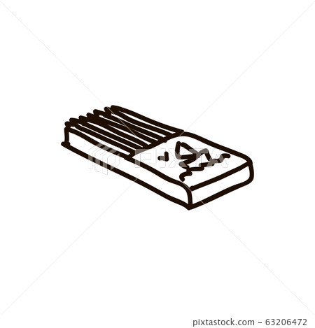 Box of wooden pencils on white background Box of wooden pencils on white background 63206472
