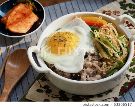 Korean food bibimbap and kimchi Korean food bibimbap and kimchi 63206517