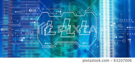 Litecoin concept with downtown San Francisco skyline 63207006