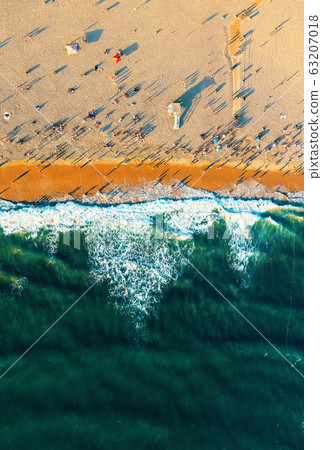 Santa Monica beach from above 63207018