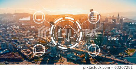 Cloud computing with downtown San Francisco Cloud computing with downtown San Francisco 63207291