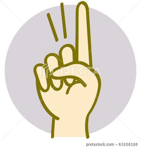 Hand sign_finger letters_number_1 - Stock Illustration [63208188] - PIXTA